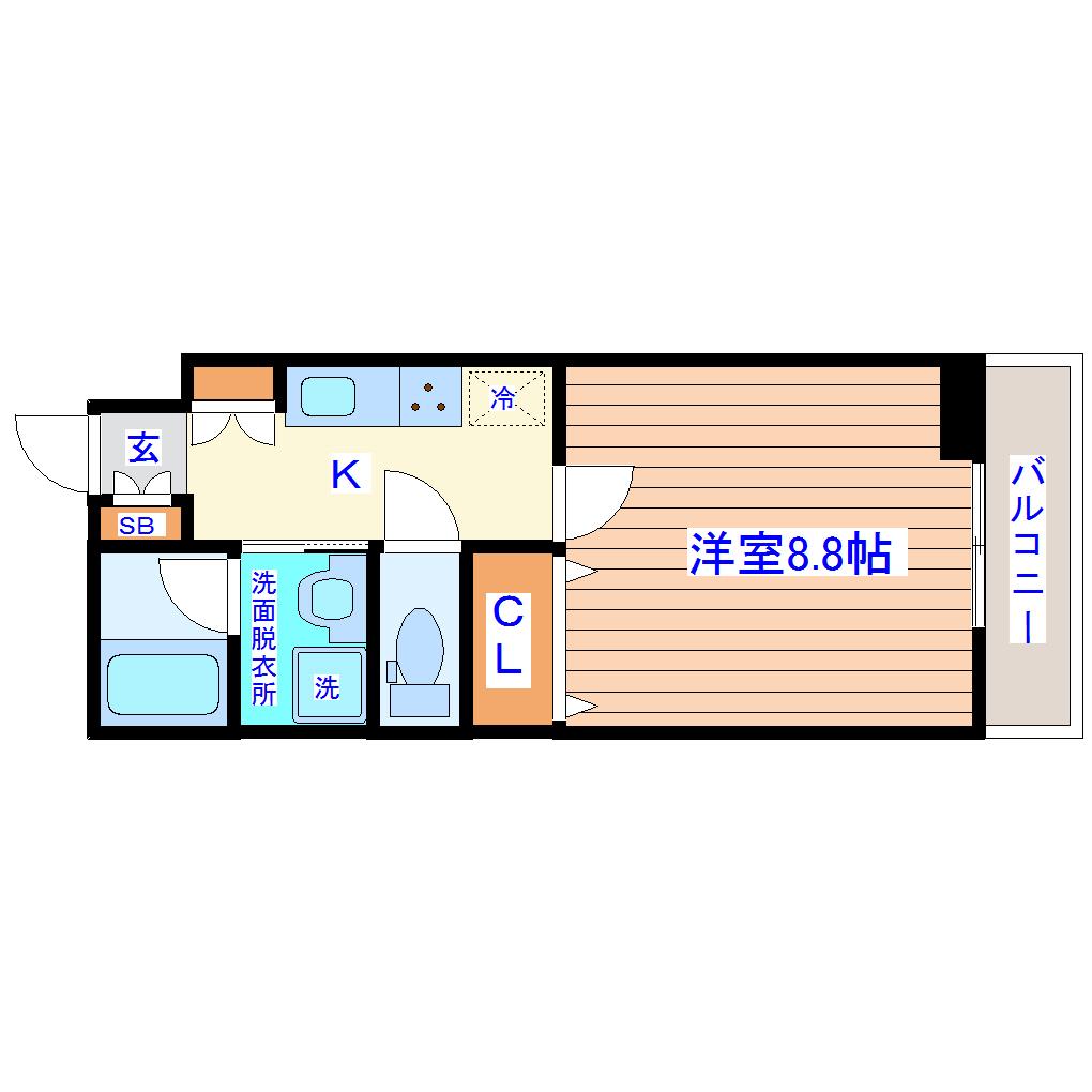 フレンドリー壱番館(1K/2階)の間取り写真