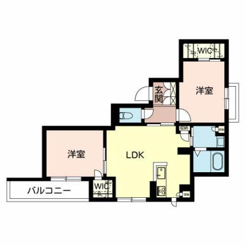 シャーメゾン トゥーザ・ムーン(2LDK/3階)の間取り写真