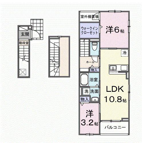 ARCADIA 智(2LDK/3階)の間取り写真