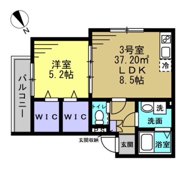 TSR京成津田沼(1LDK/1階)の間取り写真