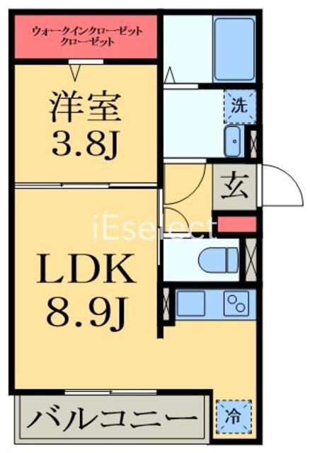 CASA MIA(1LDK/2階)の間取り写真