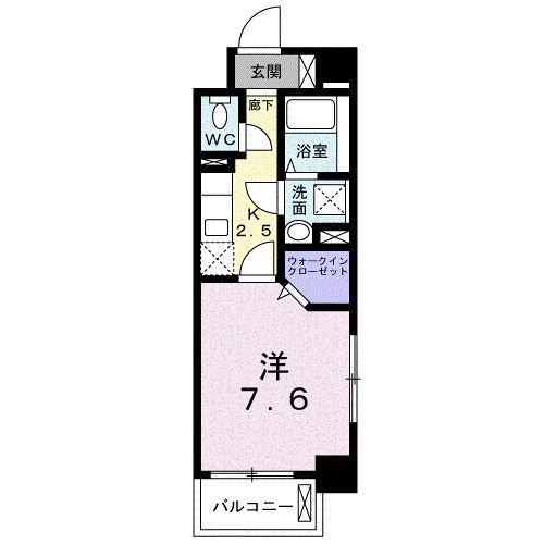 LINO(1K/5階)の間取り写真