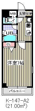 エスタブロ(1K/1階)の間取り写真
