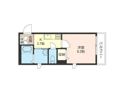 ジェルブロワ512(1K/2階)の間取り写真