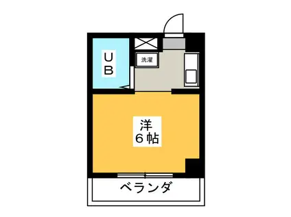 楽天地マンション(ワンルーム/5階)の間取り写真