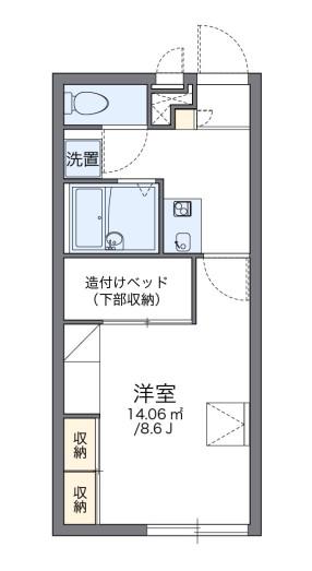 レオパレスBOSHUKE大久保(1K/2階)の間取り写真