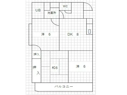 神野マンションII(3DK/3階)の間取り写真