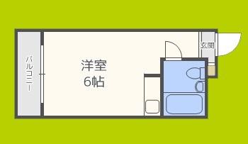グローバル相川(ワンルーム/3階)の間取り写真
