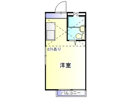 サンフラッツ阿久和(ワンルーム/2階)の間取り写真