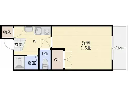 ハイツプレザント(1K/3階)の間取り写真