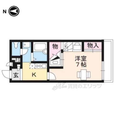 レオパレスコーポラス山本(1K/2階)の間取り写真