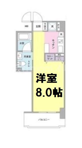 アプリーレ京町堀(1K/10階)の間取り写真