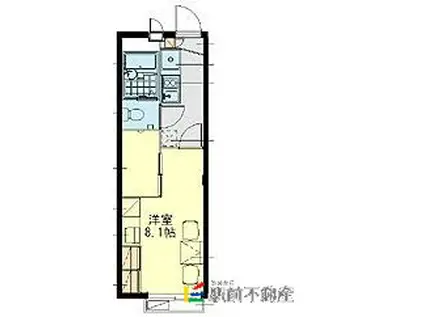 レオパレスリバティI(1K/1階)の間取り写真