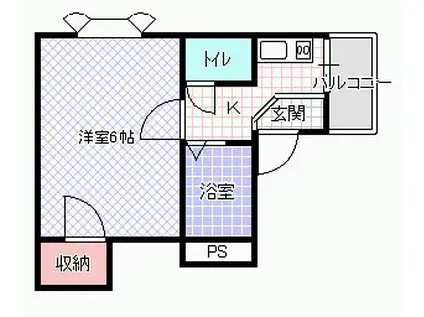 サン・パーク(1K/1階)の間取り写真