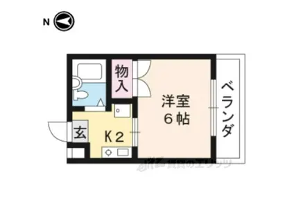 カティワン(1K/3階)の間取り写真