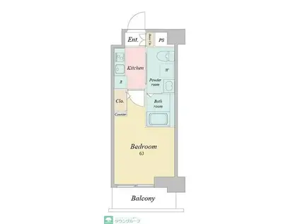 RJRリクロス高砂(1K/3階)の間取り写真