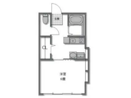 鈴木アパート(1K/2階)の間取り写真