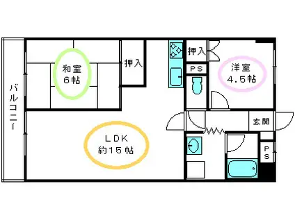 ルマージュ瑞穂(1LDK/3階)の間取り写真