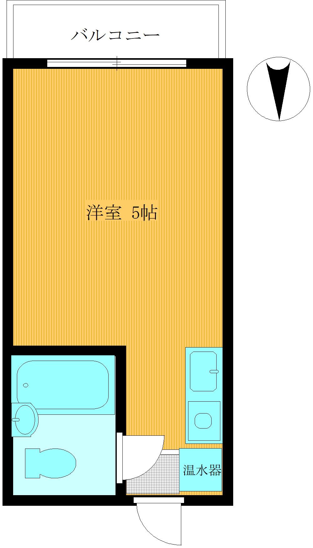 三貴ハイム(ワンルーム/8階)の間取り写真