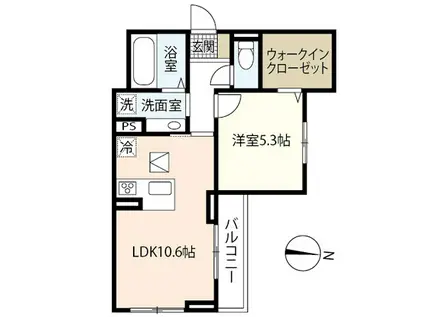 CAMPHORAI(1LDK/3階)の間取り写真