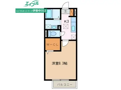 サンモール小森(1K/1階)の間取り写真