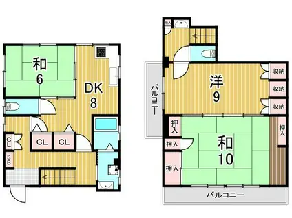 今井ビル(3DK/1階)の間取り写真