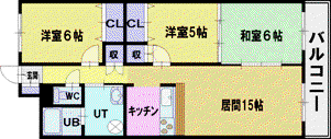 プリムラKⅢ(3LDK/2階)の間取り写真