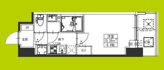 S-RESIDENCE堺湊駅前AZURE(1K/10階)の間取り写真
