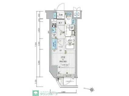 メインステージ松戸(1K/5階)の間取り写真