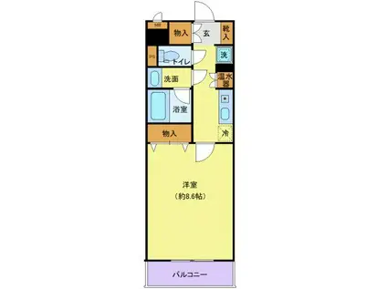 カスタリア勾当台公園(1K/10階)の間取り写真