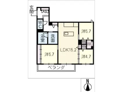 あおなみ線 荒子駅 徒歩6分 3階建 新築(3LDK/2階)の間取り写真