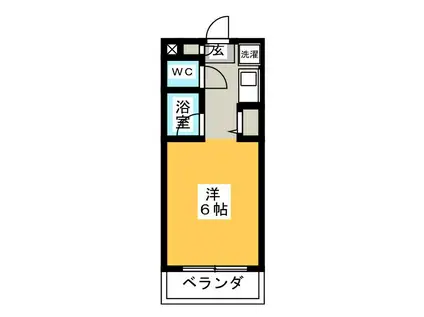 マンション セレス(ワンルーム/5階)の間取り写真