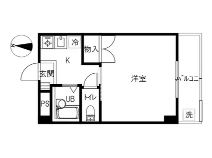 KANAZAWA杜の里GN-3(1K/3階)の間取り写真