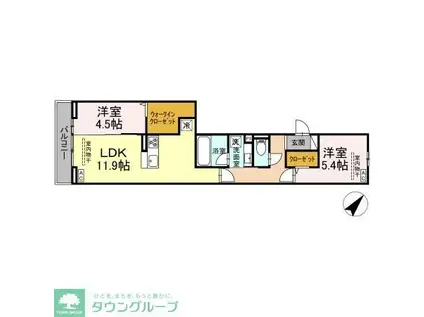 リエージュ(2LDK/3階)の間取り写真