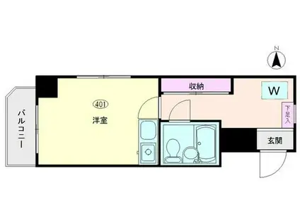ジュネス浅草(ワンルーム/4階)の間取り写真