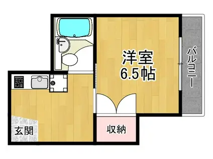 MS SOLEIL(1K/4階)の間取り写真