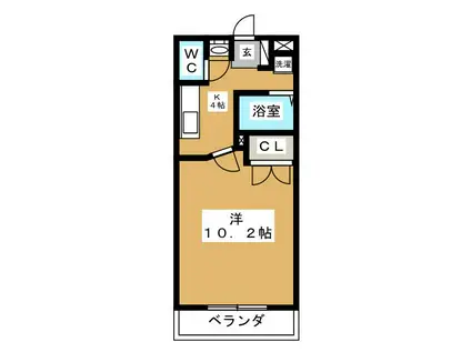 プチシャトー楽田(1K/3階)の間取り写真