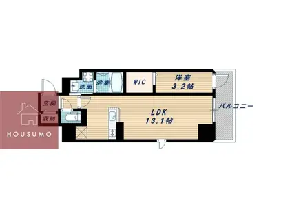 ECORO TOYONAKA(1LDK/2階)の間取り写真