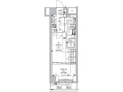 ジェノヴィア北池袋スカイガーデン(2K/2階)の間取り写真