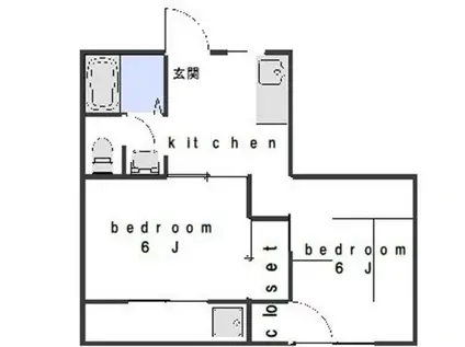 メゾン船堀(2K/3階)の間取り写真