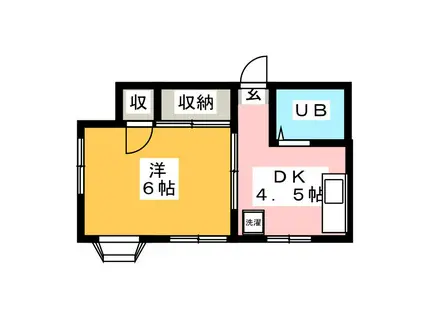 メゾンTS(1DK/2階)の間取り写真