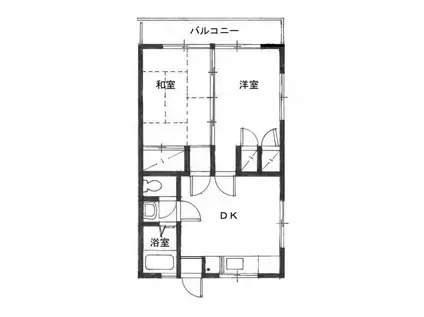小林マンション(2DK/3階)の間取り写真