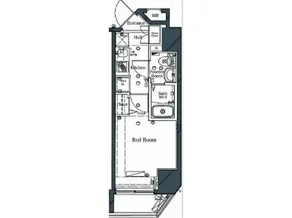 ラフィスタ横浜吉野町II 201(1K/2階)の間取り写真