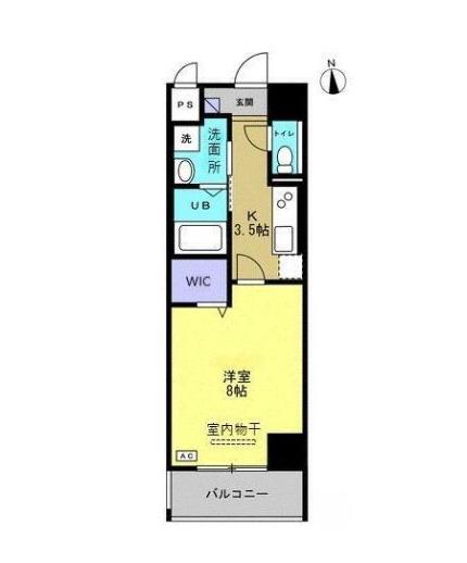トレステーラ寿町(1K/9階)の間取り写真