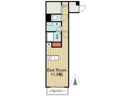 レーヴエスチュエールⅦ(1K/5階)の間取り写真