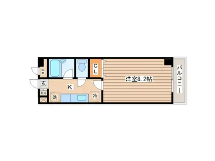 グレイスハイツ山手町(1K/3階)の間取り写真