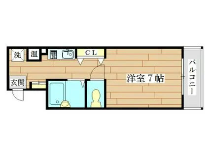 ベルレオーネ(1K/4階)の間取り写真