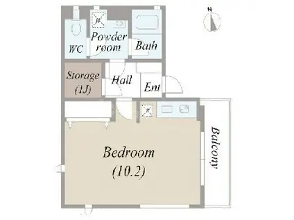 ARROWS COURT(ワンルーム/2階)の間取り写真