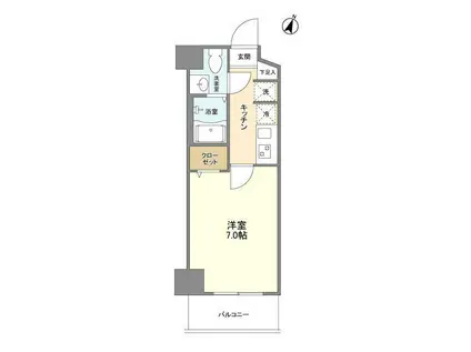 アルファコート西川口26(1K/1階)の間取り写真