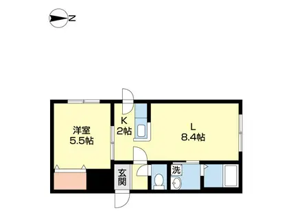 ジュピターハウス(1LDK/1階)の間取り写真